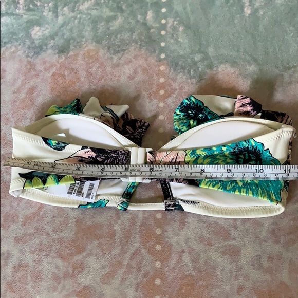 XS Strapless floral bikini top w/ruffle NWT H&M - Picture 5 of 6